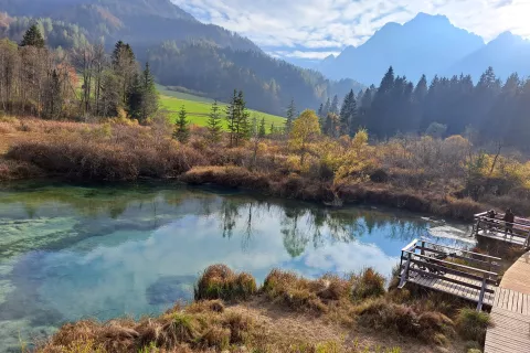 Naravni rezervat Zelenci 15. oktobra letos / Foto: Osebni Arhiv