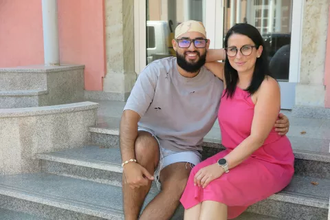 Tilen Lotrič in Sa&scaron;a Zadnik / Foto: Alenka Brun