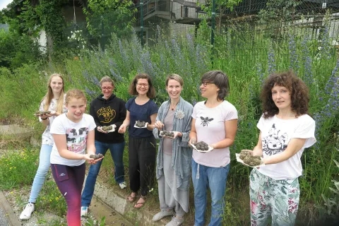 S semenskimi bombami želijo povečati biodiverziteto na mestnih travnikih. / Foto: Mateja Rant