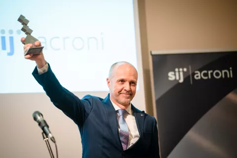 Slavko Kanalec, prejemnik Pantzevega priznanja za življenjsko delo na področju metalurgije / Foto: Gregor Vidmar