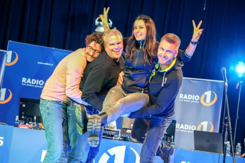 radio 1 dobrodelni maraton Denis Avdič šov Šenčur 2022 voditelji / Foto: Tina Dokl