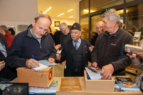 Otvoritev razstave Stipe in Viki – 50 let skupnega delovanja. / Foto: Primož Pičulin