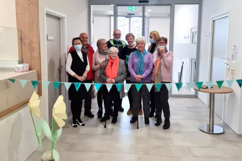 Ob sprejemu prvih stanovalk v novem domu. / Foto: Senecura