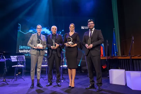 Babett Stapel, Ivo Boscarol, Tanja Blatnik in Primož Zelenšek / Foto: Andraž Kobe/združenje Manager 