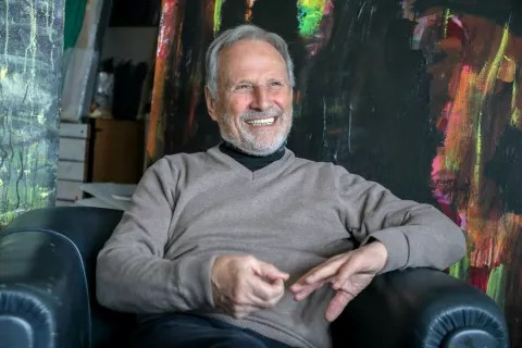 Herman Gvardjančič slikar prejemnik Pre&scaron;ernova nagrada za življensko delo / Foto: Tina Dokl