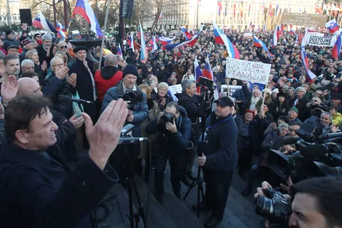 protest glas upokojencev Ljubljana feb 23 / Foto: Gorazd Kavčič