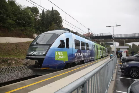 svetovni dan turizem obisk minister Matjaž Han Radovljica Uroš Štefelin Nataša Mikelj Kaja Beton vlak / Foto: Gorazd Kavčič
