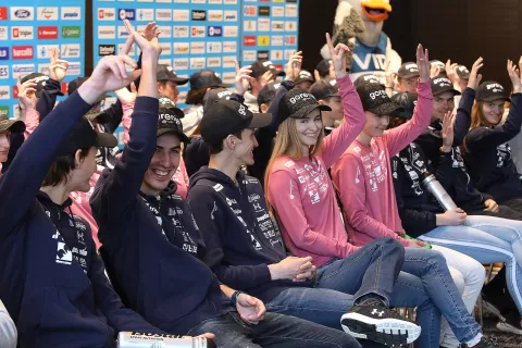 tiskovna konferenca SP nordijsko svetovno prvenstvo Planica 2023 predstavitev športnikov / Foto: Gorazd Kavčič