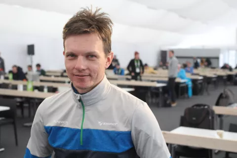 Kranjčan Luka Dolar je vodja medijskega centra. / Foto: Gorazd Kavčič