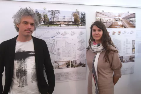 predstavitev natečajne re&scaron;itve nova knjižnica &Scaron;kofja Loka občina tiskovna konferenca / Foto: Gorazd Kavčič