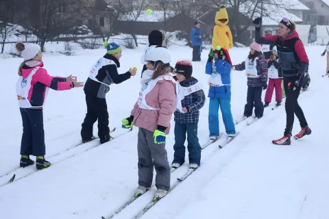&Scaron;olar na smuči