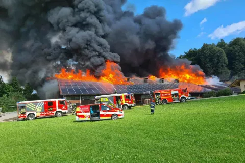 Požar kmetija Mis Zavrh Medvode / Foto: Fb/občina Medvode