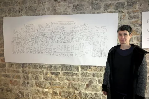Vesna Bukovec se v umetniških delih odziva na aktualne probleme v družbi. / Foto: Igor Kavčič / Foto: 