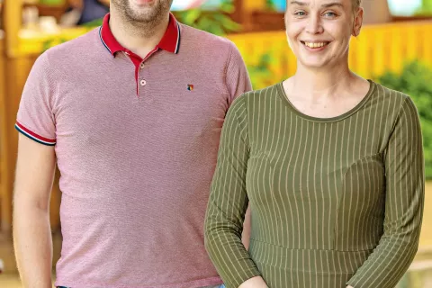 Ambrož Černe in Špela Smolej Milat / Foto: 