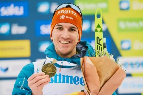 Pavel Trojer je bil bronast na leto&scaron;njem Mladinskem svetovnem prvenstvu v biatlonu v Estoniji. / Foto: Osebni Arhiv