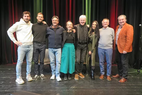 Ustvarjalna ekipa zvočne knjige Volkovi Andreja &Scaron;ifrerja / Foto: Igor Kavčič