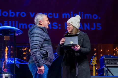 Sprejem najbolj&scaron;ih kranjskih &scaron;portnikov leta 2024, &scaron;portno nagrado MOK za življenjsko delo je prejel Jani Grilc / Foto: Primož Pičulin