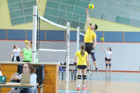 dobrodelni turnir v odbojki dobrodelni marec 2023 študentski klub Kamnik v športna dvorana / Foto: Tina Dokl