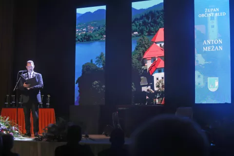 Z lanskoletne proslave ob občinskem prazniku Občine Bled / Foto: Gorazd Kavčič