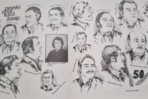 Risba pevskega zbora KPD Zasip / Foto: Arhiv Avtorice