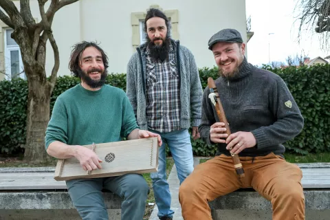 Bakalina Velika Jani Kutin, Samo Kutin, Dejan Lapanja, Matej Magajne, Marjan Stanič in Andrea Pandolfo / Foto: Tina Dokl