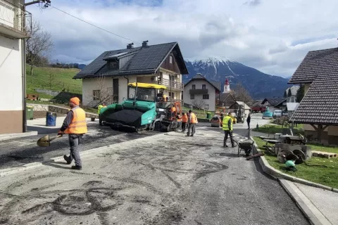 Ureditev ceste v Sebenje / Foto: Občina Bled