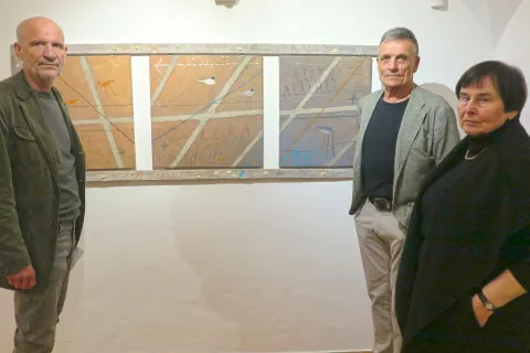 Soavtorji razstave: Marko Arnež, Vladimir Makuc mlajši in Breda Ilich Klančnik / Foto: Igor Kavčič