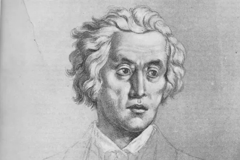 Goldsteinov portret Prešerna iz leta 1838. To naj bi bila edina nam poznana upodobitev pesnika, ki je nastala za časa njegovega življenja. / Foto: Wikipedija