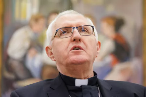 Ljubljana, Galerija Druzina.Predstavitev poslanice papeza Franciska za svetovni dan miru, ki sta jo predstavila ljubljanski nadskof Stanislav Zore in Igor Bahovec. / Foto: Nebojsa Tejic/sta