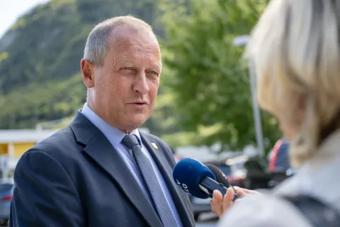 Koordinacija županov zgornje gorenjske, občina Jesenice, Leopold Pogačar, župan občina Žirovnica / Foto: Nik Bertoncelj