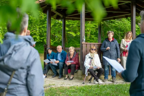 Vseslovensko petje na dan zelenega Jurija Grad Jablje Trzin / Foto: Nik Bertoncelj