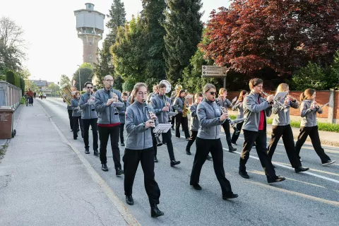 budnica za prvi maj Mestna občina Kranj Oldhamska cesta, Zoisova ulica ulica XXXI divizije / Foto: Tina Dokl