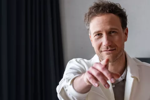 Tiskovna konferenca pred odhodom na Evrovizijo Klemen Slakonjana fotografiji Klemen Slakonja / Foto: Nik Bertoncelj