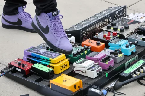 Siddharta 30 let s podkastom Pot do X, streha radio Slovenija Ljubljana, člani Tomi Meglič, Boštjan Meglič, Primož Benko, Jani Hace, Nejc Škofic, voditelj dogodka Andrej Karoli, zasnova, scenarij in izvedba podkasta se podpisujejo Goran Vojnović, ernej Sobočan Ivanovič in Gašper Andrinek (Val 202). / Foto: Tina Dokl