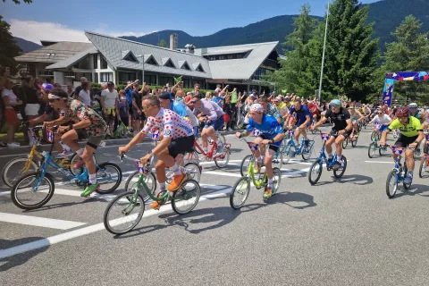 Prvi so se pognali čez startno črto. / Foto: Suzana P. Kovačič