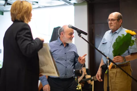 Avtorja fotografij Milan Malovrh in Stane Perko / Foto: Mirko Kunšič