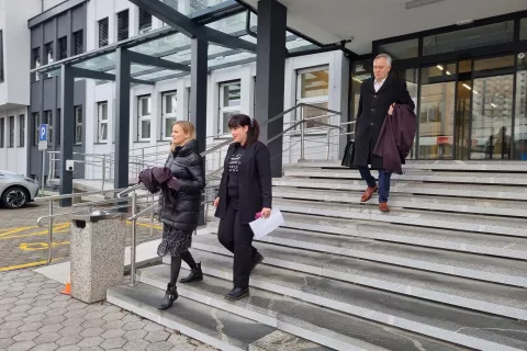 Nika Kovač tožba zoper Vinko Vasle, odvetnica Katarina Mervič, odvetnik Radovan Cerjak / Foto: Simon Šubic