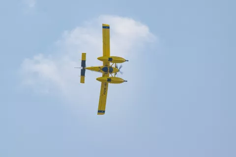 Dogodek ob koncu projekta Nakup letal za gašenje Air Tractor na vojaški ploščadi letališča Ljubljana / Foto: Primož Pičulin