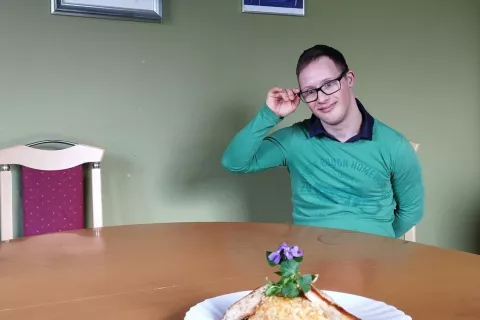 Nino Kaštrun in njegov krožnik / Foto: Osebni Arhiv