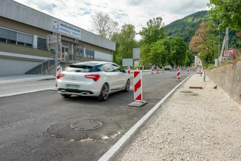 Odprtje ceste krožišče Jesenice TVD Partizan Jesenice / Foto: Nik Bertoncelj