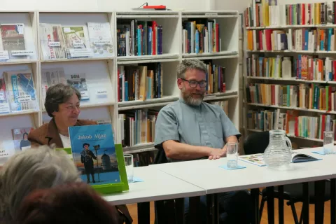 Strip o Jakobu Aljažu, Knjižnica Medvode / Foto: Ana Jagodic Dolžan