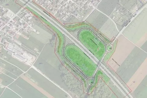 Grafika predloga državnega prostorskega načrta za avtocestni priključek Kranj sever / Foto: GOV