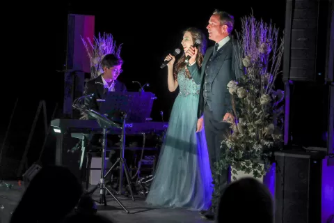 Na posestvu Dvorca Visoko bo jutri nastopila družina Triler. / Foto: Tina Dokl