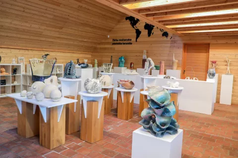 Ob odprtju Blagnetove hiše sta v prvem in drugem nadstropju svoje mesto dobili stalni zbirki umetniške keramike in punčk. / Foto: Tina Dokl, arhiv Gorenjskega glasa