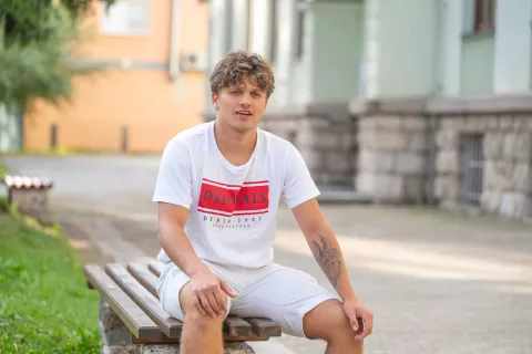 Vid Ulčar, zlati maturant Gimnazije Jesenice / Foto: Nik Bertoncelj