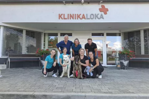 "Ne bomo tajili, da nam ni zlezel pod kožo in da se nam ne bo orosilo oko, ko bo jutri odšel z naše klinike," si je bila enotna ekipa Klinike Loka. / Foto: Fb Klinike Loka