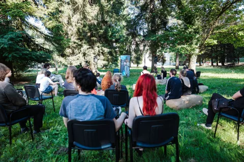 Prijetno vzdušje na enem pretekllih Prangerjev v parku v Rogaški Slatini. / Foto: Matic Javornik
