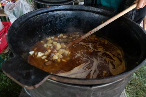 Kuhanje golaža na Slovenskem dnevu v Dragočajni / Foto: Primož Pičulin