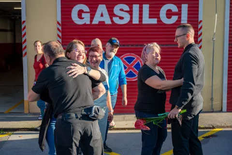 PGD Radovljica sprejem Patrik Štefelin in Zdenko Jamnik / Foto: Nik Bertoncelj