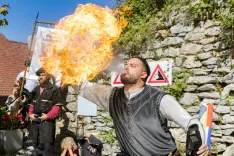 10: Bruhanje ognja, ki ga je izvajal eden od vitezov, je bilo zelo atraktivno. / Foto: Peter Košenina